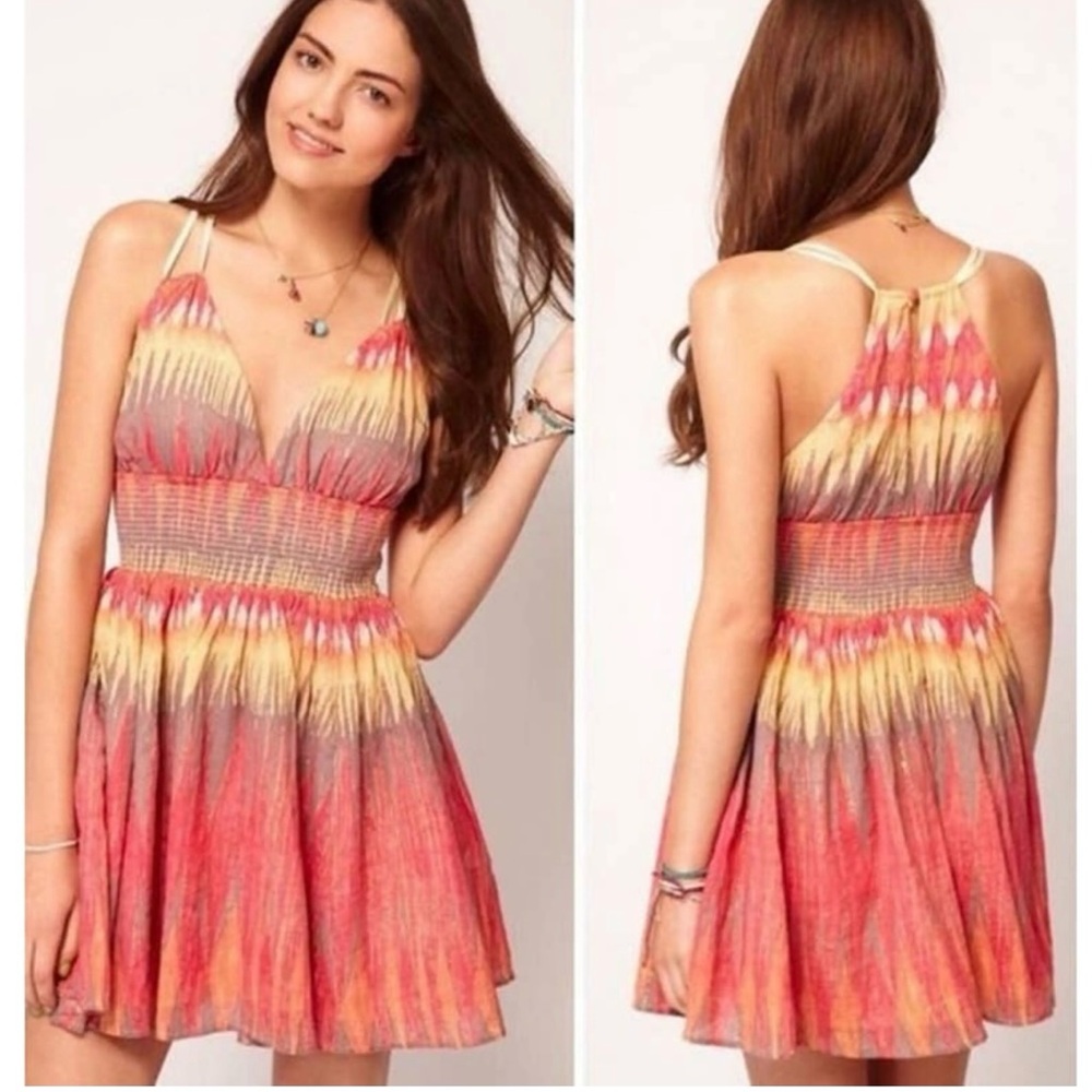 Free People Indian Summer Cotton Mini Dress Size Small